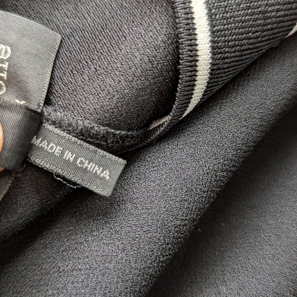 Rag & Bone Black Shift Mini Dress Sz XS Contrast Trim Mod Minimalist Chic - Picture 8 of 11